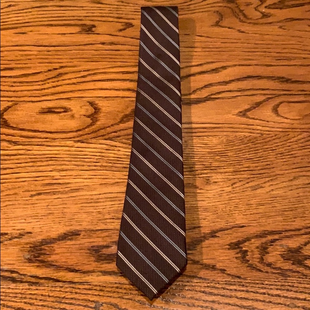 Brown striped tie